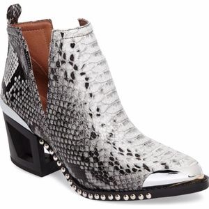 Jeffrey Campbell Optimum Snake Skin Booties
